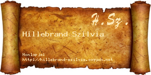 Hillebrand Szilvia névjegykártya